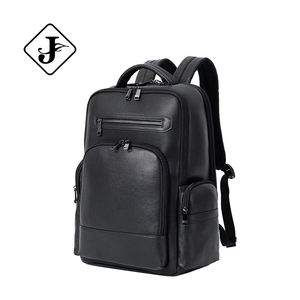 Sac à <span class=keywords><strong>dos</strong></span> en cuir véritable pour homme, grand format, pour ordinateur portable 15 pouces, avec logo personnalisé, pour les voyages d'affaires - Product Image 2