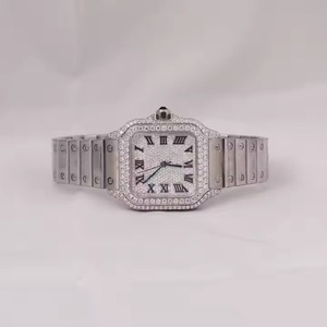 นาฬิกาเพชรทรงฮิปฮอปแบบกำหนดเองหรูหราสำหรับผู้ชายพร้อมหน้าปัดปรับแต่งเองและนาฬิกาออกแบบเฉพาะจากอินเดีย - Product Image 3