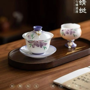 Juego de Té de Alta Gama, Cerámica PUYU Pura, Tazas Pintadas a Mano <span class=keywords><strong>para</strong></span> Parejas, Estilo Clásico Antiguo <span class=keywords><strong>para</strong></span> Degustación y Preparación - Product Image 2