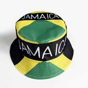 Nouveau Chapeau de Pêcheur pour le Commerce Extérieur, Imprimé Graffiti Artistique Personnalisé, Chapeau Bob Jamaïcain pour Fans, Double Face, 100% Polyester - Product Image 3