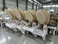 Chaises de banquet empilables portables en acier inoxydable durables pour villas, mariages, hôtels, événements et services de traiteur (vente en gros)