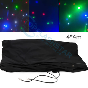 Rideau carré en velours étoilé LED avec télécommande, nouvelle arrivée, lumière bleue et blanche pour décorations de fête intérieure/extérieure - Product Image 2