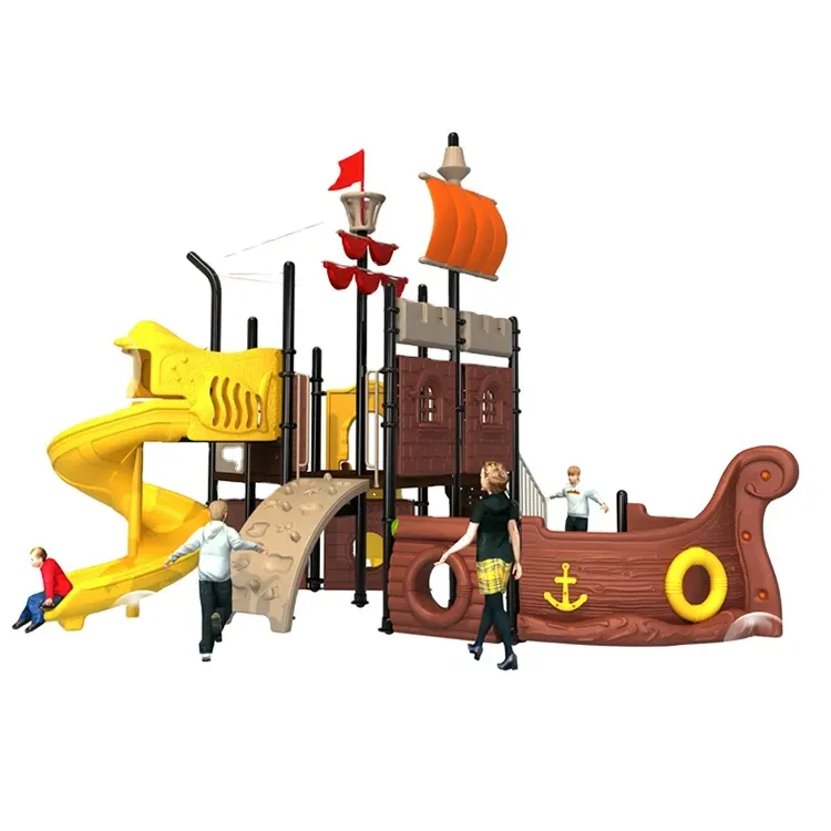 Красочный Высококачественный парк аттракционов, Детские уличные игрушки, оборудование для игровой площадки, пиратский корабль, игровая площадка на продажу