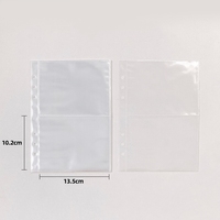 Fundas Transparentes para Carpeta A5, Fundas Protectoras de PP para Tarjetas Coleccionables, Páginas Impermeables para Álbum de Fotos, Bolsa Transparente para Archivar Documentos