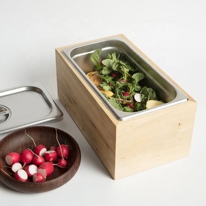 Houselin 1.6 Gal ถังปุ๋ยหมักโลหะ,เคาน์เตอร์ไม้ไผ่อะคาเซียทำจากสแตนเลสสำหรับห้องครัวพร้อมฝาปิด - Product Image 1