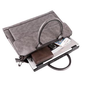 pasado de moda, de la fábrica de impermeable slim hombres <span class=keywords><strong>barato</strong></span> bolso de la PU imitación de cuero maletín con correa de hombro - Product Image 3