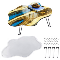 Early Riser DIY Große Kristallharz-Epoxid-Unregelmäßige Couchtisch-Flusstisch-Tablett-Silikonform für Heimdekoration