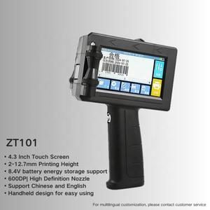 Impresora de inyección de tinta portátil de 8,4 V con pistola de inyección, resolución de 600 ppp para logotipo, número de lote, código de barras e impresión de fecha Exp en tubos - Product Image 2