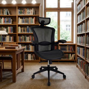 Ergonomic Mesh Office <b>Chair</b> with Adjustable Armrest and Built-In Headrest for Home Office Use - Product Image 1