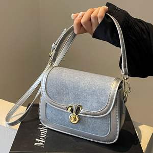 Bolsos de hombro para axilas de moda para mujer, bolsos elegantes de Color informal puro para mujer, bolsos bonitos de cuero PU - Product Image 1