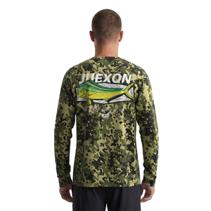 เสื้อยืดตกปลาลายพรางป่ามาฮีมาฮีน้ำหนักเบาป้องกันแสงแดด UPF50+ เสื้อเชิ้ตแขนยาวผู้ชายกันน้ำ - Product Image 3