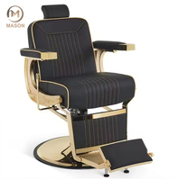 Chaise de barbier en cuir de luxe professionnelle certifiée CE Hydraulique inclinable Hauteur réglable Rotation à 360 degrés Spa