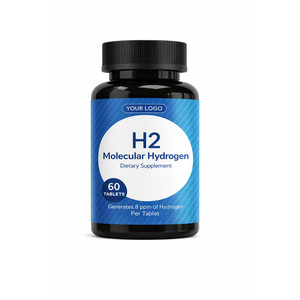 Tabletas de Suplemento de Hidrógeno Molecular H2 de Alta Concentración, 60 Píldoras de 200 mg, Proporcionan un Impulso de Energía, Inmunidad <span class=keywords><strong>y</strong></span> Función Cognitiva - Product Image 1