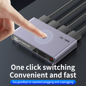 Độ nét cao 4K/60Hz <span class=keywords><strong>HDMI</strong></span> 3 trong 1 Switcher âm thanh & Video tín hiệu Splitter đa-màn hình chuyển đổi hiển thị 2/3 trong 1 ra phân phối - Product Image 4