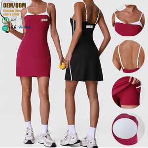 Shorts de sport ajustés Sling Sports avec coussinets intégrés pour le tennis, le golf, la course en extérieur et le yoga, et jupes-short - Product Image 1