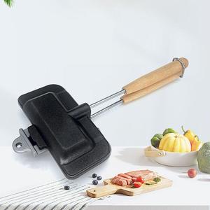 Molde para sándwiches al por mayor, bandeja antiadherente de doble cara, sartén plegable para desayunos, utensilio de cocina para hacer panqueques - Product Image 6