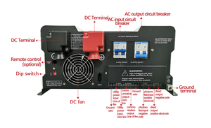 Función UPS 12V 24V 48V 110V 220V Pantalla LCD de una sola fase dividida Inversor solar para el hogar para el sistema solar híbrido Litio - Product Image 5