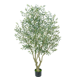 Arbre d'olivier artificiel 2026 <span class=keywords><strong>en</strong></span> <span class=keywords><strong>pot</strong></span>, ignifuge, résistant aux UV, <span class=keywords><strong>en</strong></span> plastique durable, toucher naturel, pour usage extérieur et intérieur, 180-240 cm - Product Image 1