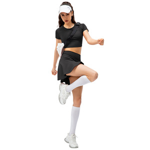Ropa de tenis de talla grande, lo último en trajes de Golf para Fitness, falda de tenis de cintura alta para niñas, ropa deportiva Sexy, falda deportiva de malla para mujer - Product Image 3