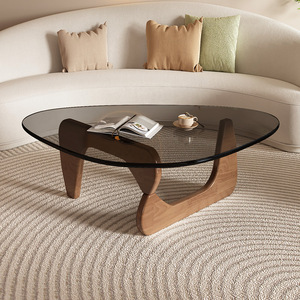 Tavolino <span class=keywords><strong>da</strong></span> Caffè Creativo <span class=keywords><strong>in</strong></span> <span class=keywords><strong>Vetro</strong></span> Temperato Trasparente, Tavolo Moderno Portatile per Soggiorno <span class=keywords><strong>e</strong></span> Ufficio Domestico - Product Image 6