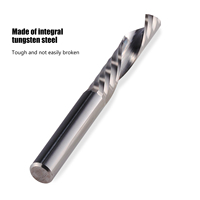HOZLY HRC55 Fresa de carburo sólido de 1 filo de corte descendente a la izquierda, cortador CNC OEM para MDF, acrílico y plástico