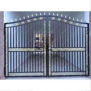 Porte d'entrée coulissante de luxe en <span class=keywords><strong>fer</strong></span> <span class=keywords><strong>forgé</strong></span> Sunnysky conception de porte principale de sécurité - Product Image 3