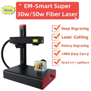 EM-Smart-máquina de marcado <span class=keywords><strong>láser</strong></span> de fibra superportátil, 30w, 50w, para grabado en profundidad, metales, acero, piedra de aluminio - Product Image 3