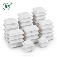 Conteneur alimentaire jetable à charnière en Mfpp (Mineral Filled Plastic) de 5x5 pouces pour plats à emporter, idéal pour les restaurants