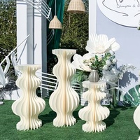 Table de dessert pliante pour mariage, table courbe, style moderne et simple, accessoires de décoration en papier, décoration artistique cylindrique pour vitrine BS-L-21083