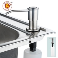 Distributeurs de savon liquide pour cuisine en marbre et acier inoxydable 304 de 500 ml avec pompe pour usage domestique