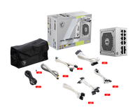 Grosir MSI MAG A850GL PCIE5 putih ATX3.0 DC Power Supply Modular penuh emas PSU 850W untuk Gaming Desktop beralih Power Supply