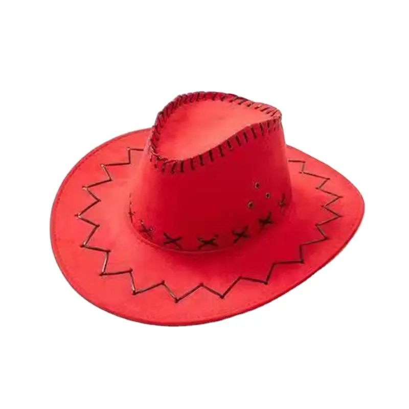 Topi koboi Fedora bahan kertas modis uniseks dengan pesona Barat untuk pantai atau pesta pemandangan luar ruangan jenis topi atas