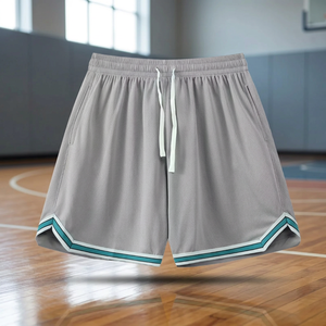 Factory Custom <b>Men</b> Solid Ice <b>Silk</b> Basketball <b>Shorts</b> Loose Oversize Hem Elastic Waist Thin Breathable Eco-Friendly Quick Dry - Product Image 4