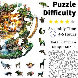 Taille personnalisable belle vente en gros enfants éducatifs Cognition <span class=keywords><strong>loup</strong></span> personnalisé Puzzles en bois jeu <span class=keywords><strong>de</strong></span> matériel en bois - Product Image 3