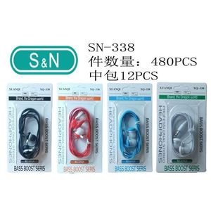 Auriculares S&N Bass Boost Series, auriculares estéreo de 3,5 mm con micrófono para teléfono móvil - Product Image 3