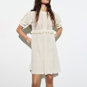 Vestido Blanco al por Mayor OEM, Vestidos Plisados para Mujer, Vestido Casual de Punto para Mujer - Product Image 2