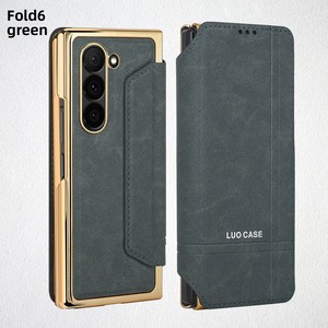 เหมาะสำหรับ Samsung Fold6: เคสพร้อมฟิล์มกันรอยในตัว, ฝาพับ, ระบบปิดแม่เหล็ก และคุณสมบัติระบายความร้อน - Product Image 2