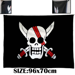 Sombrero de paja de una pieza, cartel de bandera pirata de Anime, cartel colgante de pared - Product Image 3