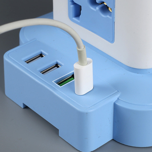 Tour de prise USB de table avec adaptateur de prise britannique à induction Prise de câble d'<span class=keywords><strong>extension</strong></span> 16 voies Prise de charge Type C - Product Image 6