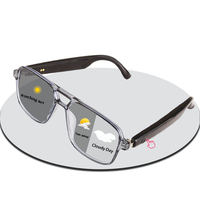 Lunettes de soleil intelligentes SENBONO GS10 avec Bluetooth 5.0, pour sports de plein air, appels, musique, écouteurs, verres photochromiques anti-lumière bleue