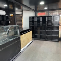 Maison conteneur préfabriquée extensible de 20 pieds pour café mobile et boutique pliable - Kiosque commercial modulaire à fort potentiel de rentabilité
