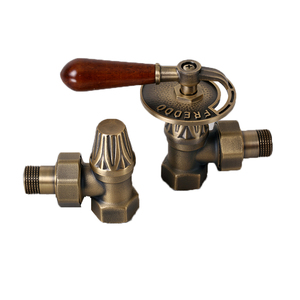 Pack de vannes thermostatiques angulaires en laiton traditionnel pour radiateurs en <span class=keywords><strong>fonte</strong></span> - Product Image 2