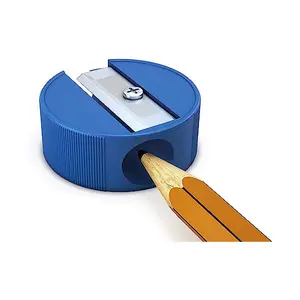 Apontador de lápis de bolso personalizado em massa para crianças, mini apontador de lápis de forma redonda, com furo único, para a sala de aula e a escola