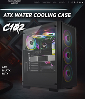 Panneau maillé PC de jeu Boîtier de jeu d'ordinateur ATX Mid Tower Gamer Boîtier PC Panneau latéral Ordinateur en verre Châssis de bureau
