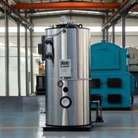 Generador de Vapor Vertical Compacto Industrial, de Gas o Petróleo, 0.7Mpa, Producción Rápida de Vapor, Automático, para Lavandería y Procesamiento de Alimentos
