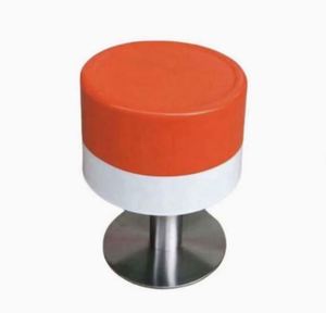 Pieds et supports de table ronds en cuir brossé Art Déco pour cuisine - Product Image 1