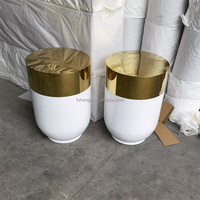 Décoration de centre commercial, décoration moderne de luxe pour la maison, vase en métal pour le sol, grands pots et jardinières à fleurs