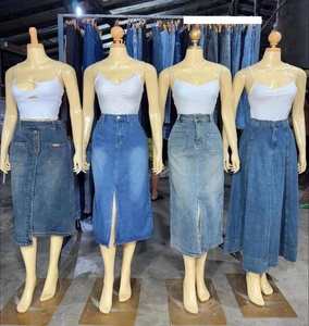 Robes maxi en jean pour femmes, nouvelles <span class=keywords><strong>jupes</strong></span> de travail, <span class=keywords><strong>jupes</strong></span> courtes en jean. Ventes directes d'usine et vente en gros. - Product Image 4