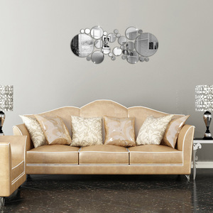 Autocollants muraux circulaires en acrylique créatifs et modernes pour la décoration de la <span class=keywords><strong>chambre</strong></span> <span class=keywords><strong>à</strong></span> <span class=keywords><strong>coucher</strong></span>, du salon et du <span class=keywords><strong>mur</strong></span> derrière la télévision, 32 pièces/ensemble - Product Image 5
