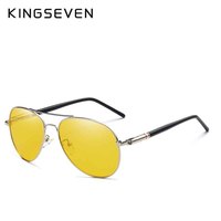 Lunettes de soleil polarisées de vision nocturne KINGSEVEN pour hommes, verres jaunes, lunettes de conduite pour hommes et femmes, marque 709